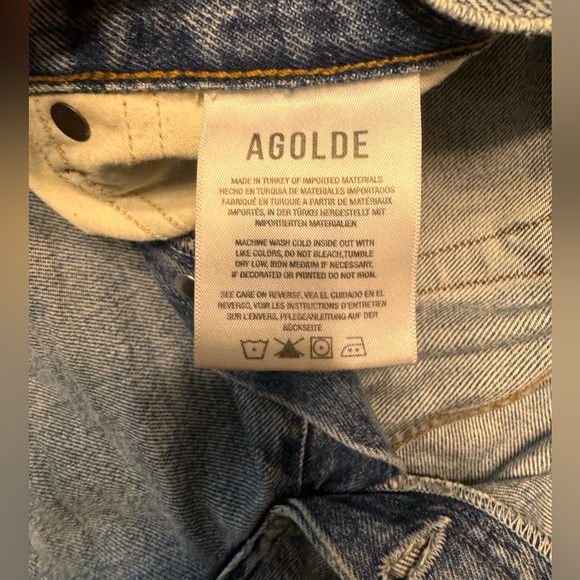 Agolde Parker Denim Button Fly shorts - Picture 3 of 3